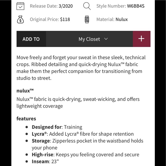 Lulu🍋 Algae Green Train Free High Rise Crop 23” Nulux size 6 - Picture 10 of 12